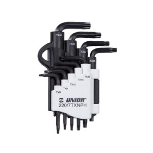 Set scule Unior de chei locas cu profil TX in suport de plastic - 220/7TXNPH, 617077