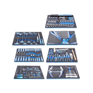 Set scule Unior 1011A 621397, 325 piese, oțel crom-vanadiu, în suport de spumă SOS