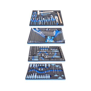 Set scule Unior 1011B 621398, 193 piese, oțel crom-vanadiu, în suport de spumă SOS
